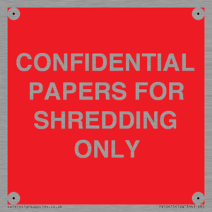 CONFIDENTIAL PAPERS FOR SHREDDING ONLY